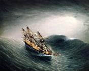 詹姆斯 E 巴特斯沃思 : Schooner in a Stormy Sea